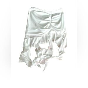 Jelly fish skirt flows white dangling fabric